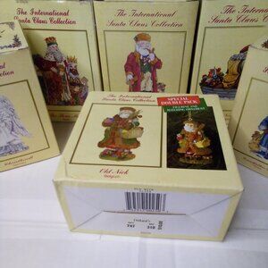 International Santa Claus Collection Lot of 6 Christmas Figurine